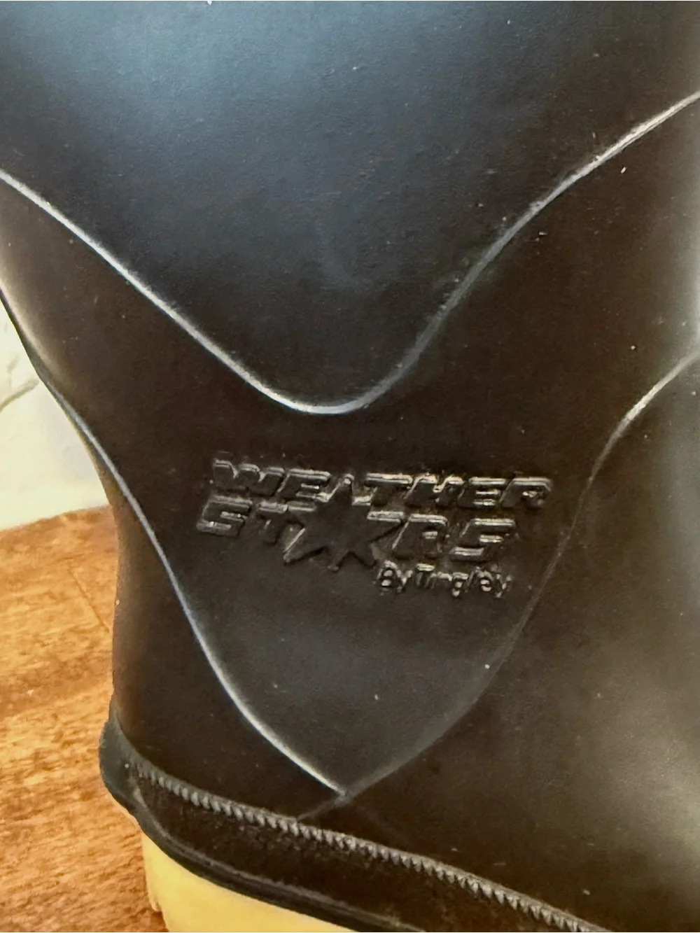 Weather Step by Tiniboy Black Toddler Size 8 Rain Boots